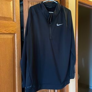 Nike black 3/4 zip pull over sweater Dri-fit